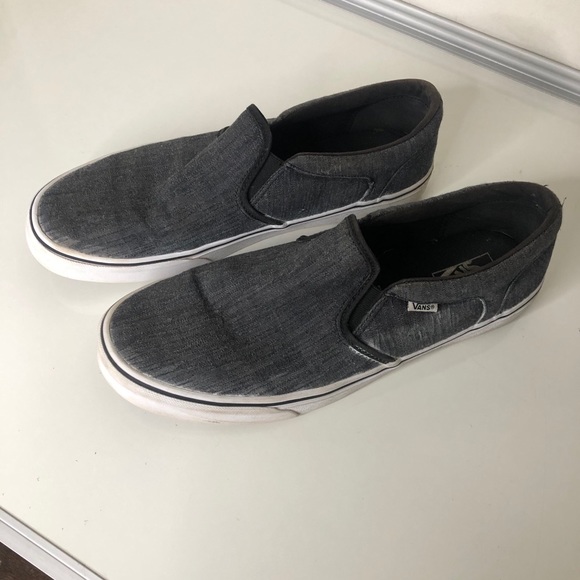 grey slide on vans